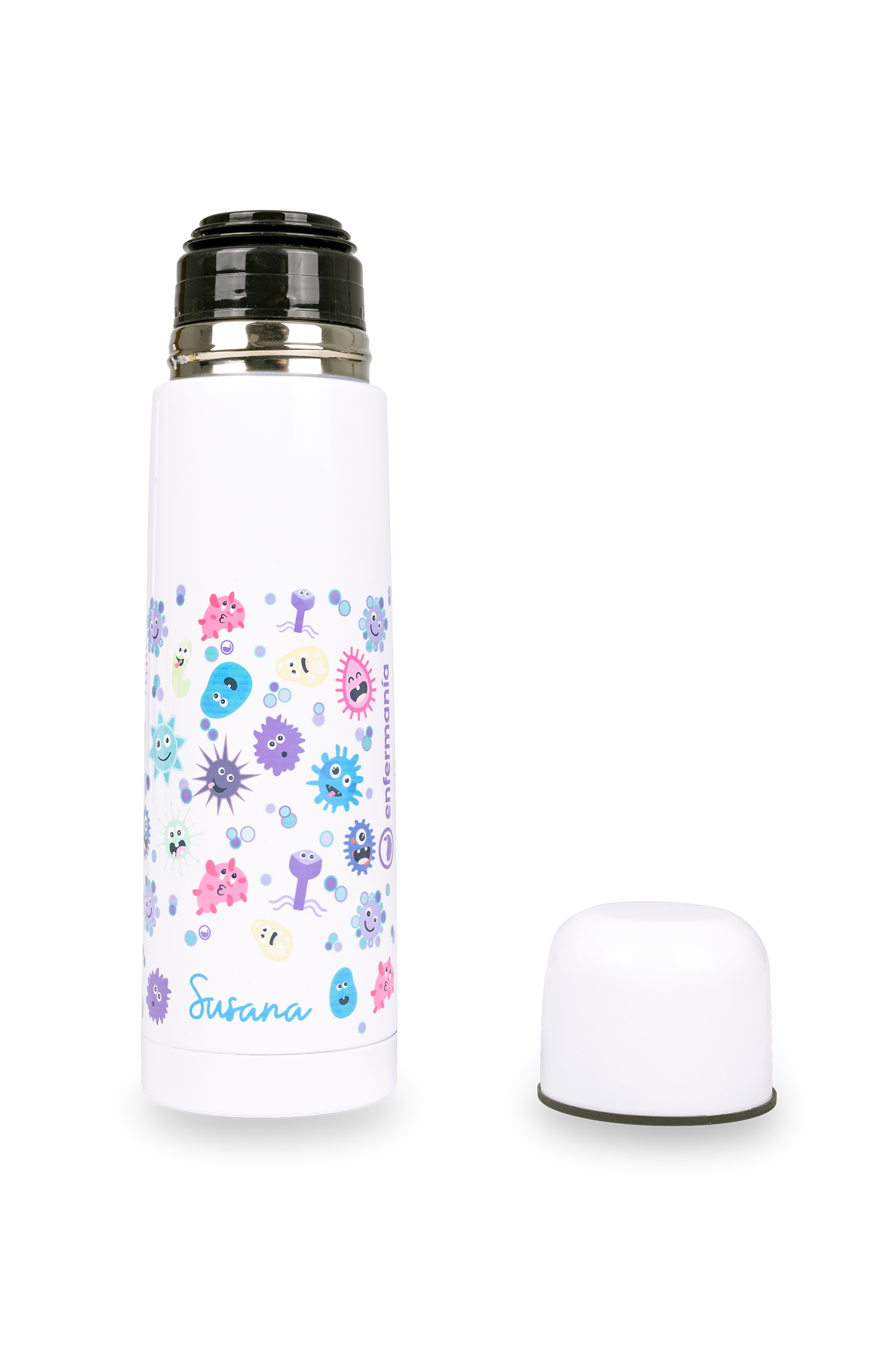 Enfermania Regalos thermos inox virus imprimé 500 ml