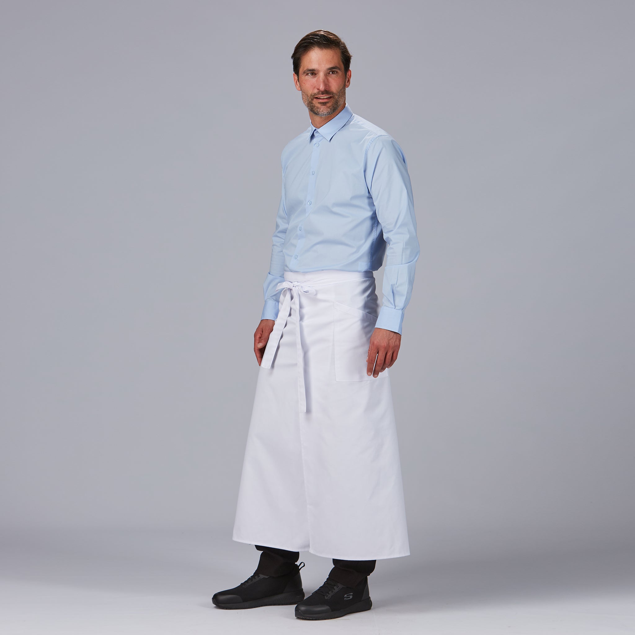 Gary's Tablier bistrot long noir 90x110 fendu taille unique