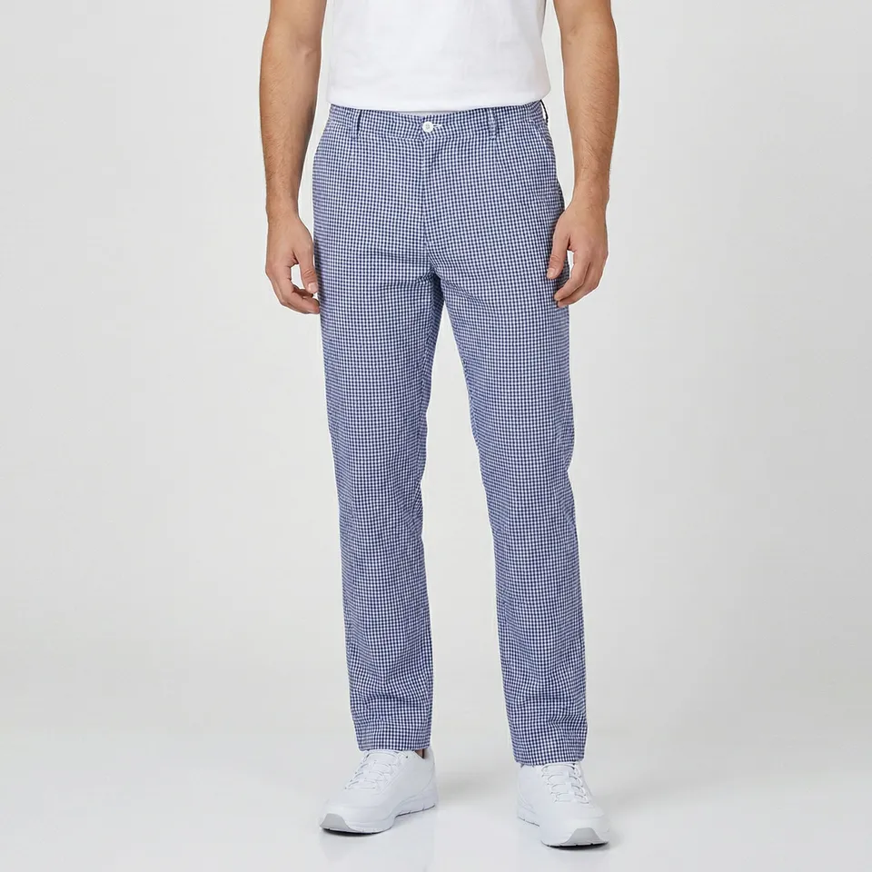 GARY'S pantalon cuisine unisexe vichy marine