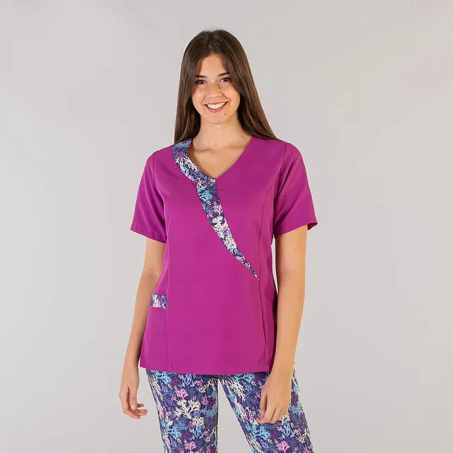 Gary's Zaida Blouse Médicale Femme Malva Manches Courtes