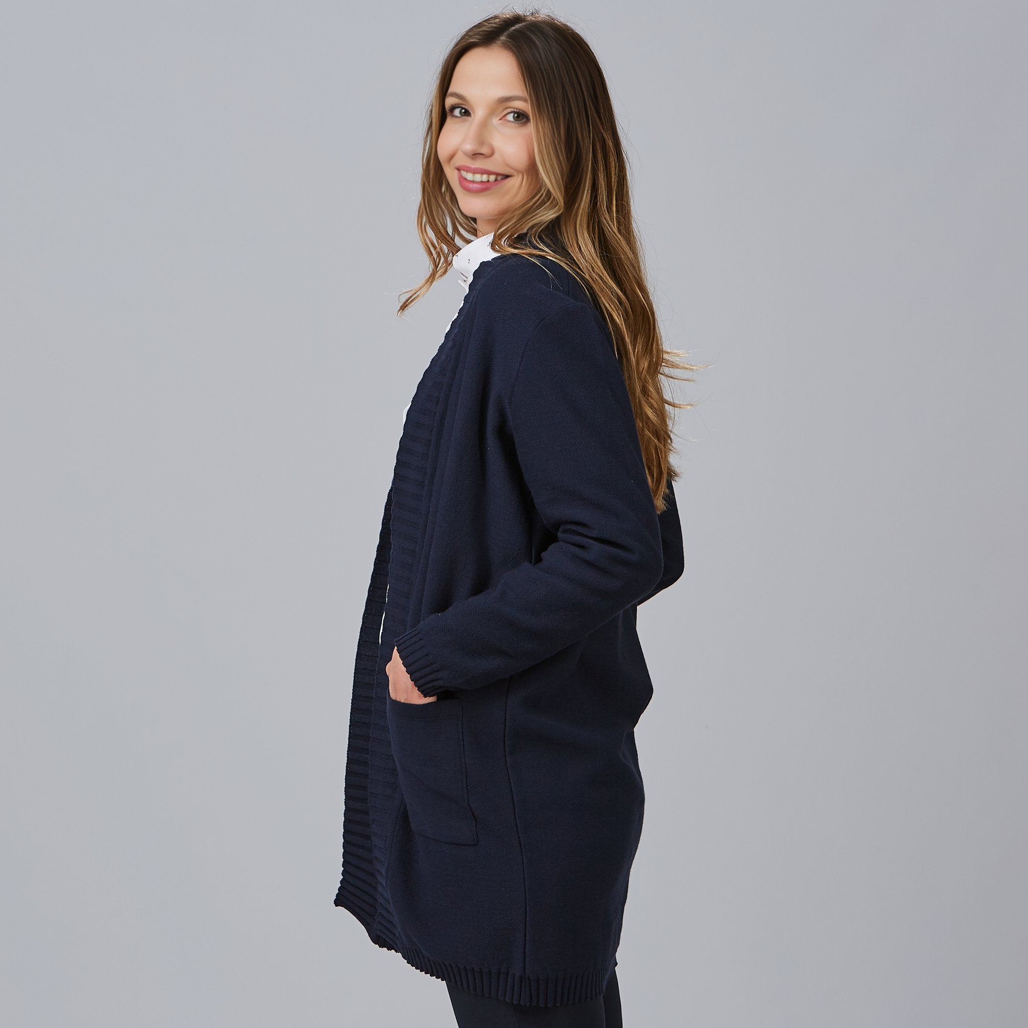 Gary's gilet tricot femme noire cardigan poches taille M