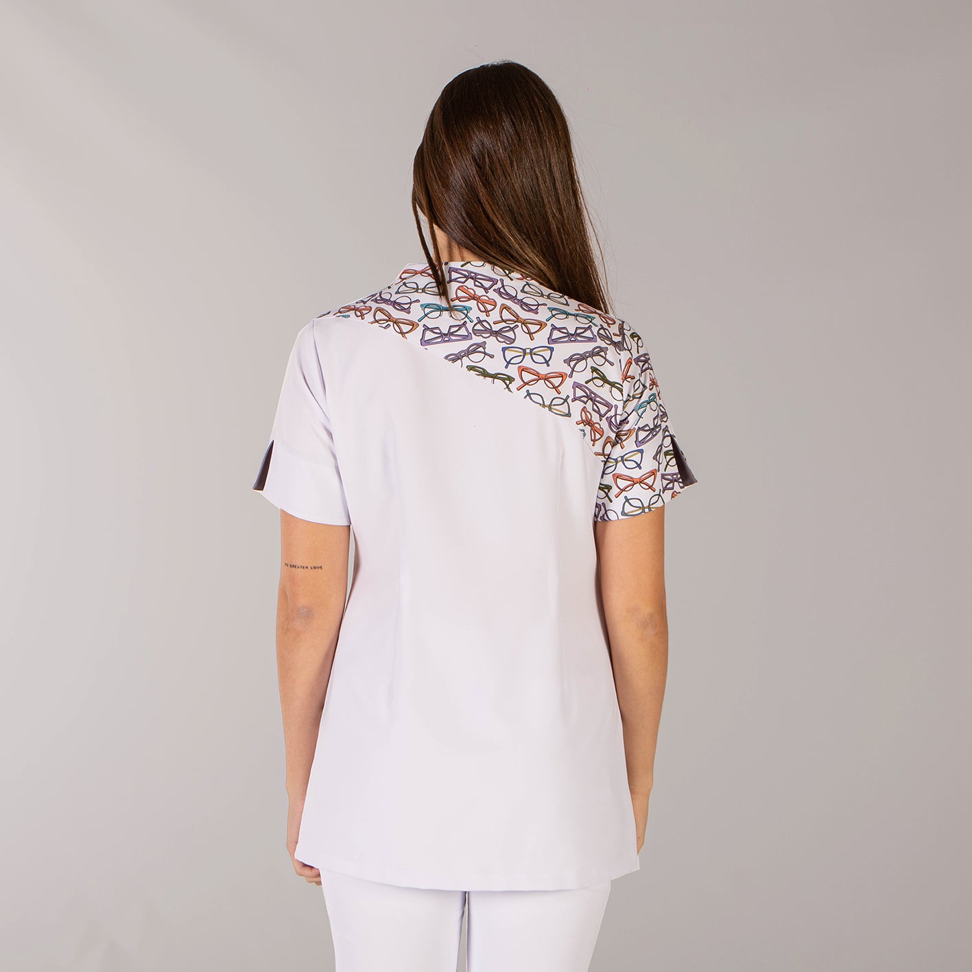 GARY'S Gloria blouse medicale blanche zip XS