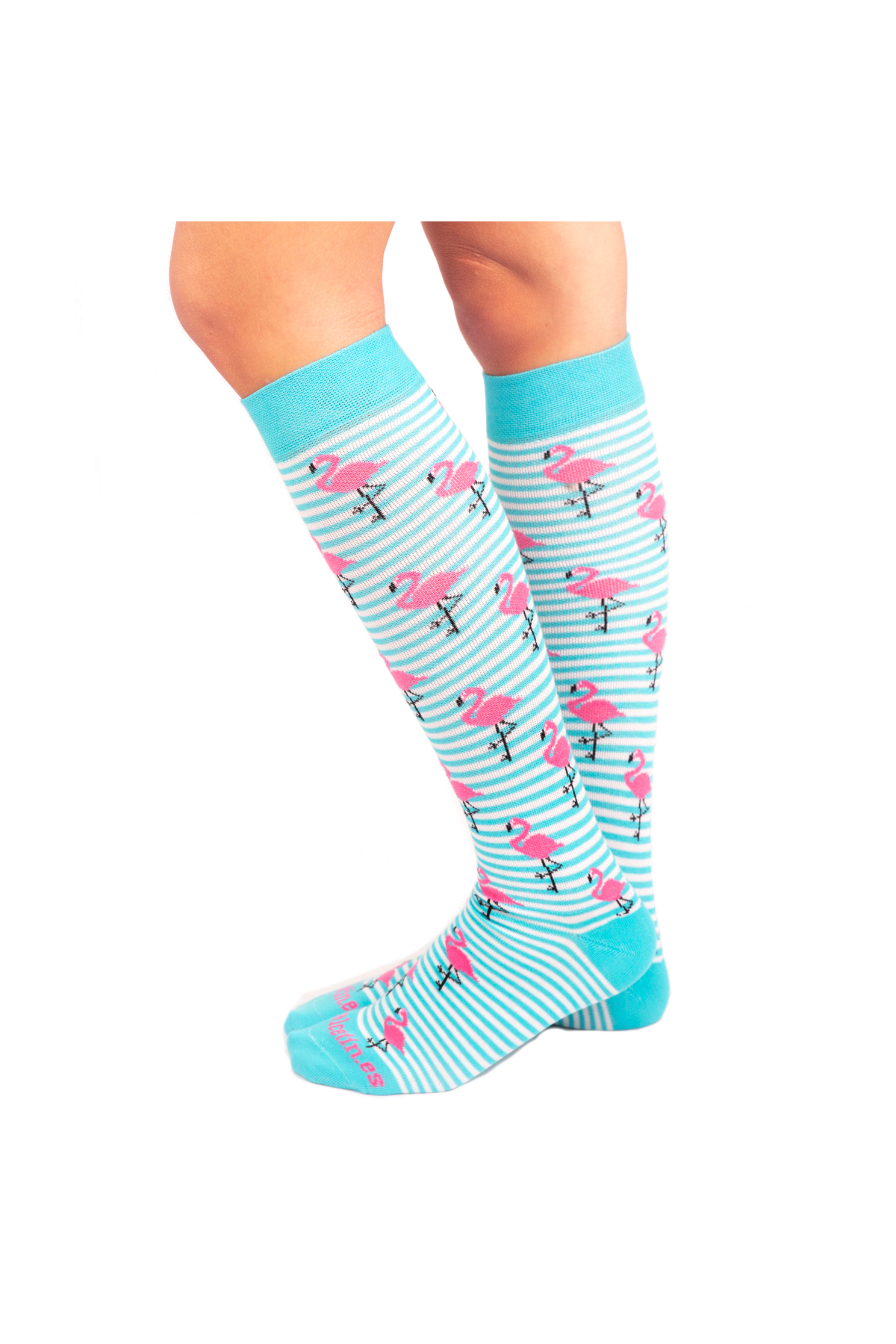 Enfermania Ropa Flamencos chaussettes compression bleu marine