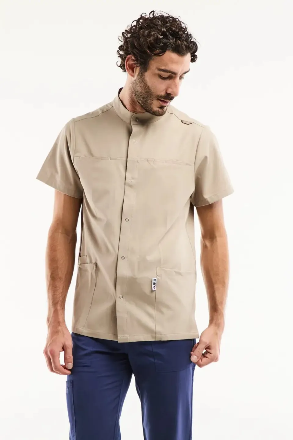 Aelin Noah blouse médicale homme sable stretch