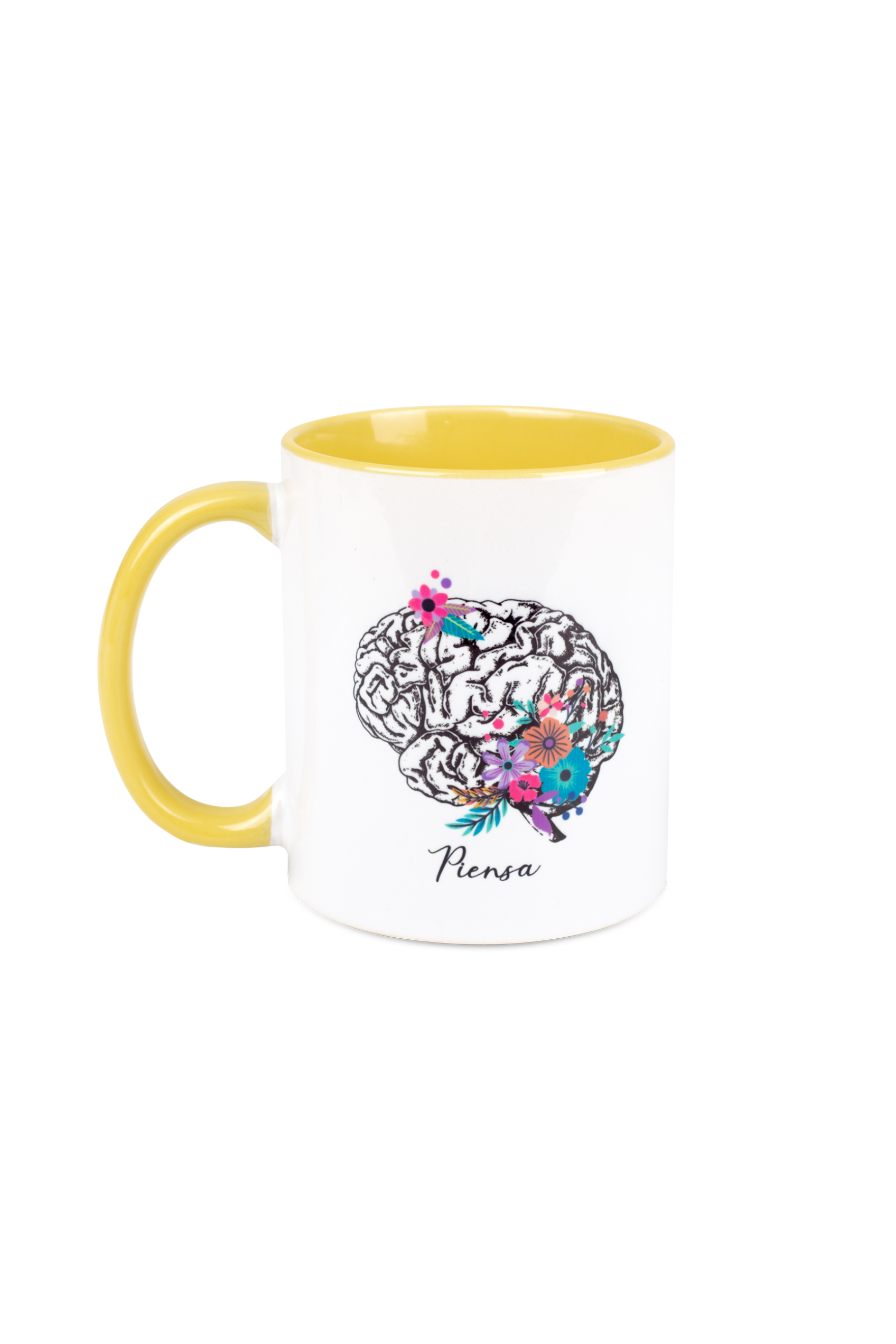 Enfermania Regalos Cerebro tasse céramique jaune 350 ml