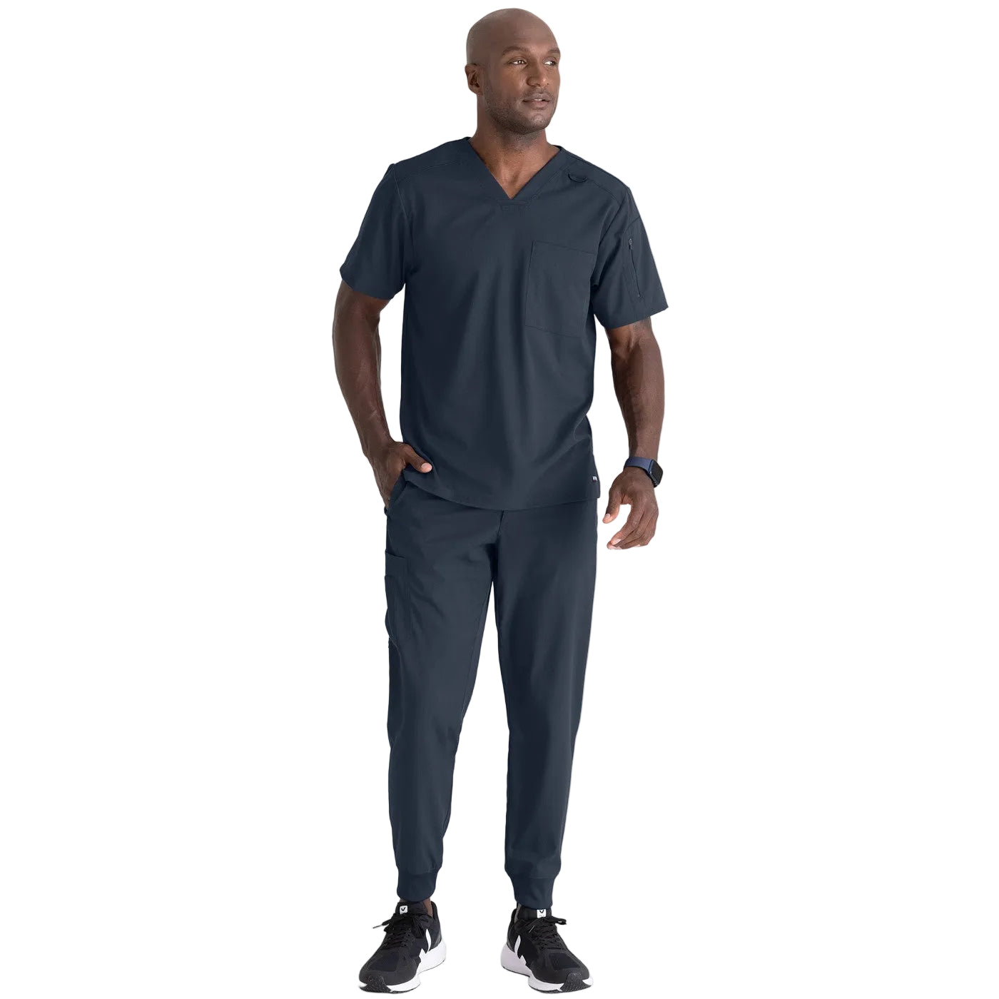 Enfermania Grey's Anatomy Tunique Médicale Homme Gris Anthracite 2 Poches