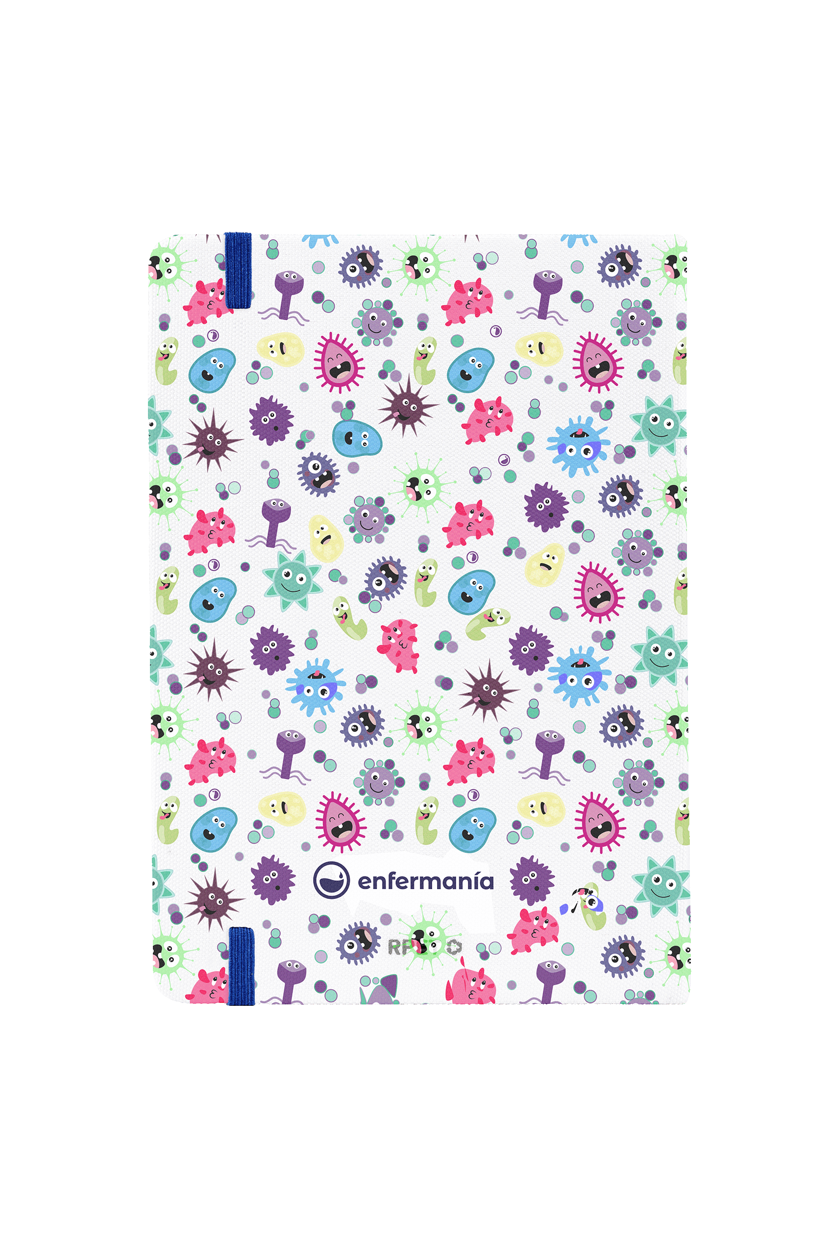 Enfermania Virus Collection carnet A5 ligné élastique bleu