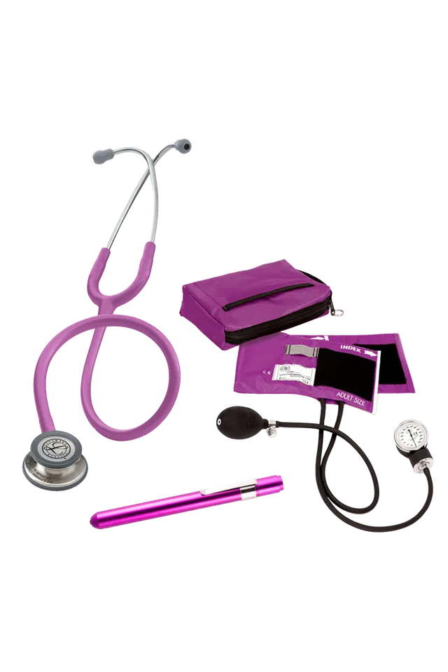 Enfermania Kit Étudiants kit sanitaire lila Littmann Classic III