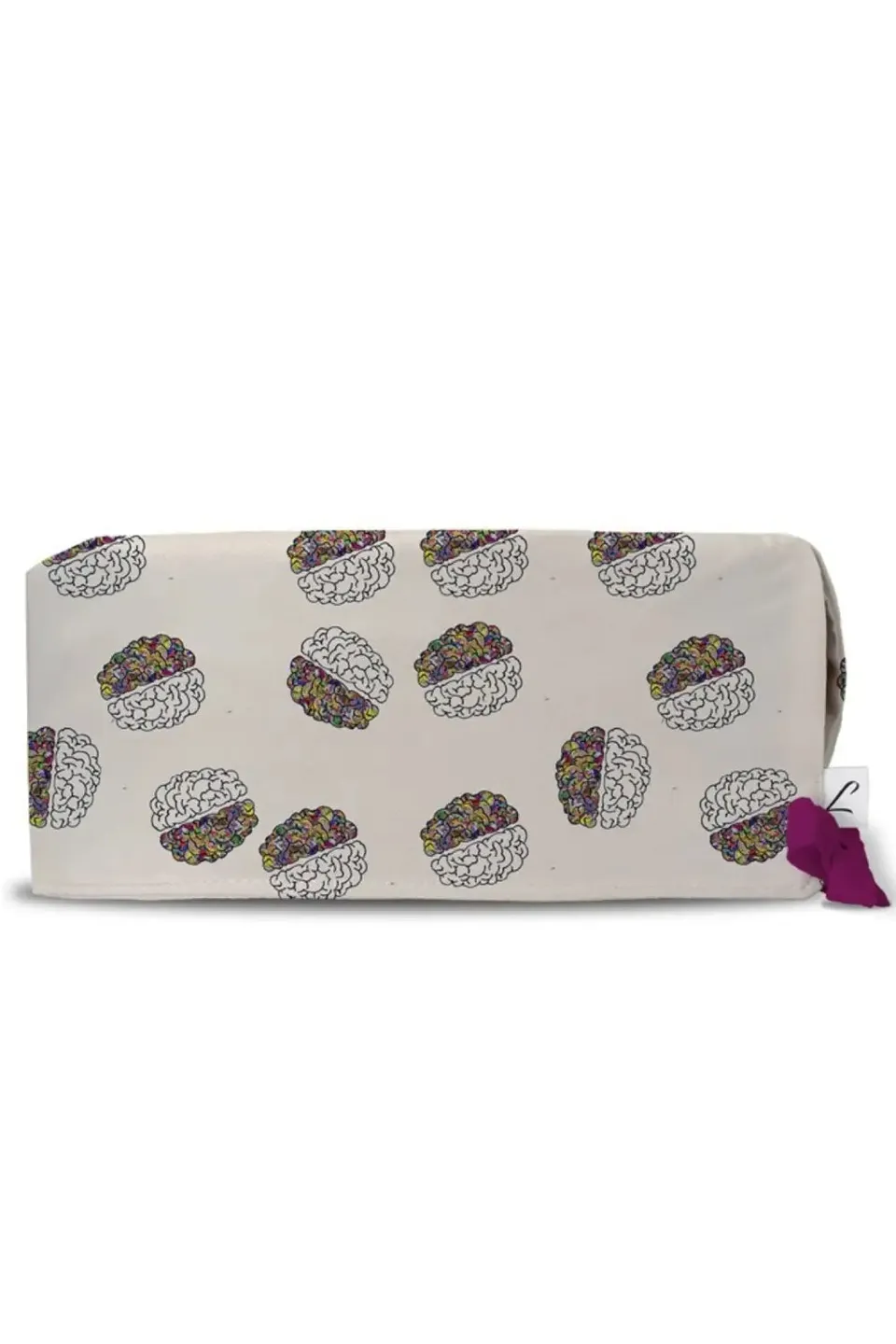 Aelin Paris calot de bloc beige imprimé cerveau polyester