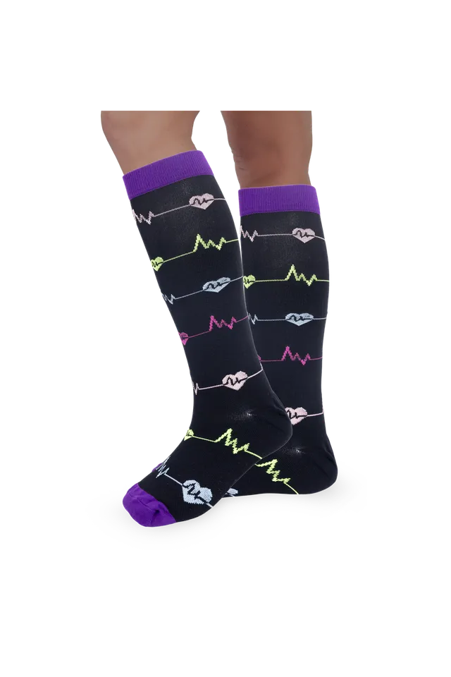 Enfermania EKG chaussettes de compression noires S/M retour veineux
