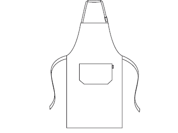 GARY'S Aprons tablier bavette imprimé recyclé 80x68 cm