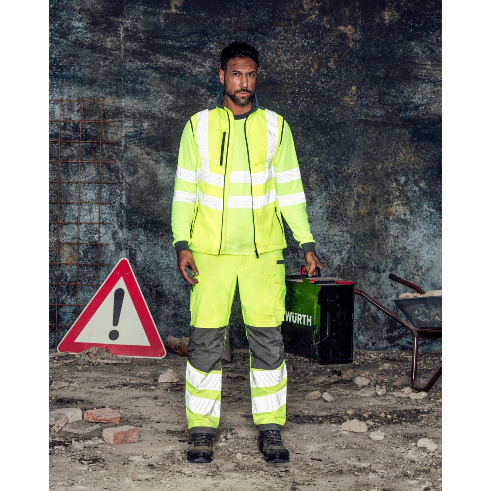 Würth MODYF Fluo pantalon travail jaune anthracite 38 haute-visibilité
