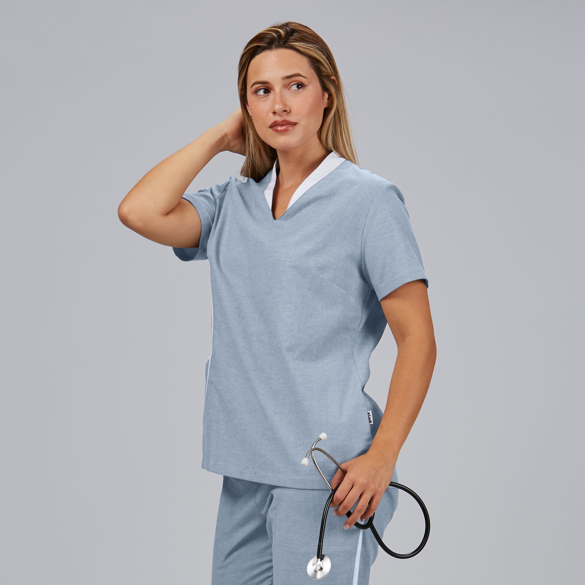 Gary's Brenda blouse médicale femme gris perla taille M