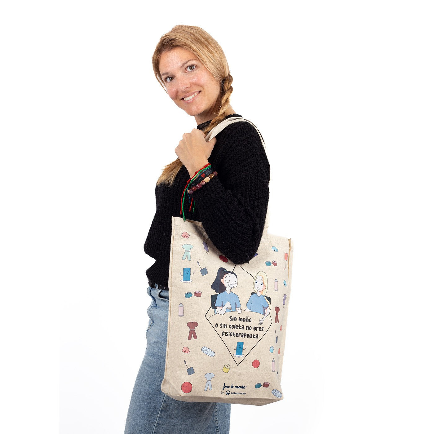 Enfermania Fisioterapeuta Tote bag coton bio écru