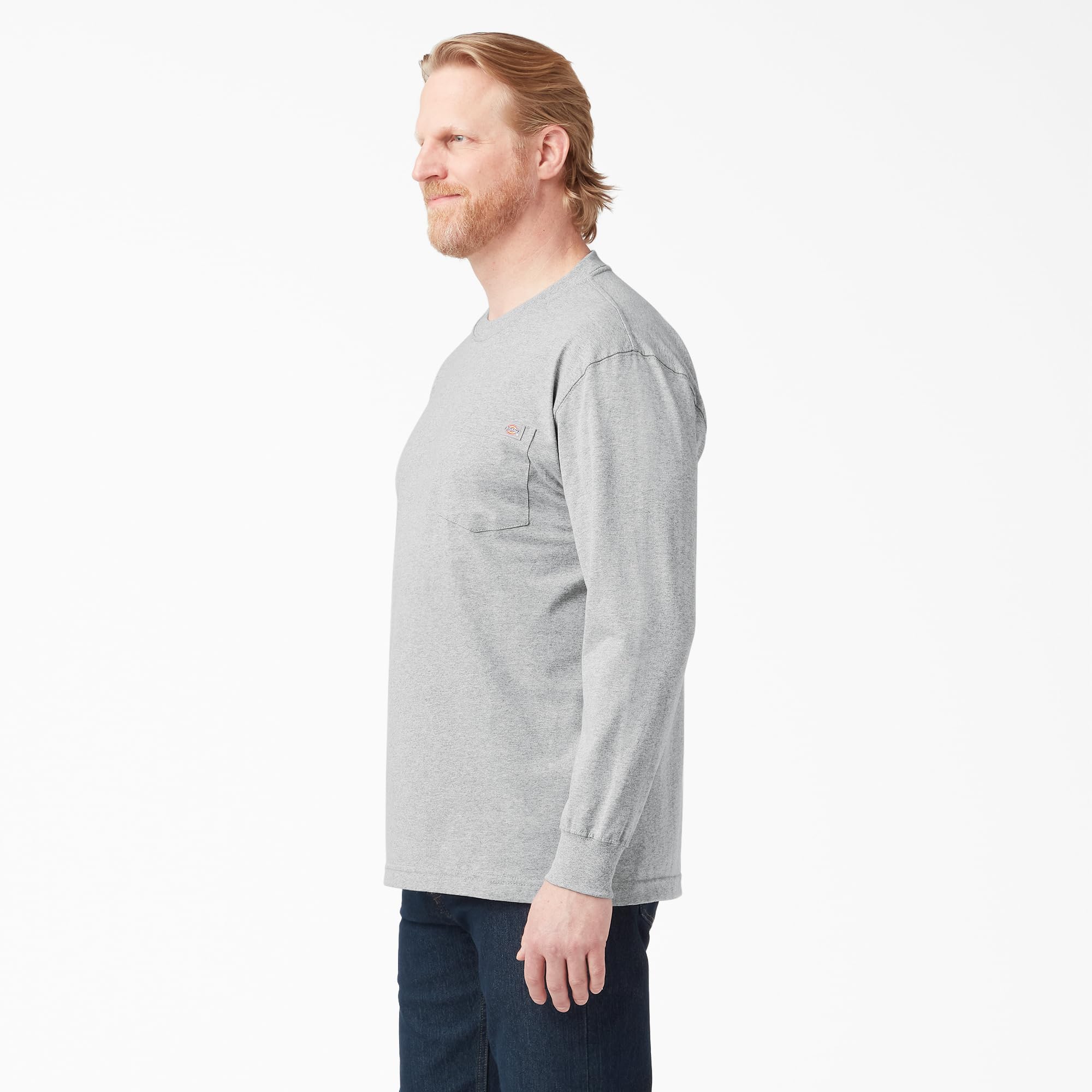 Dickies T-shirt manches longues gris chiné XL coton