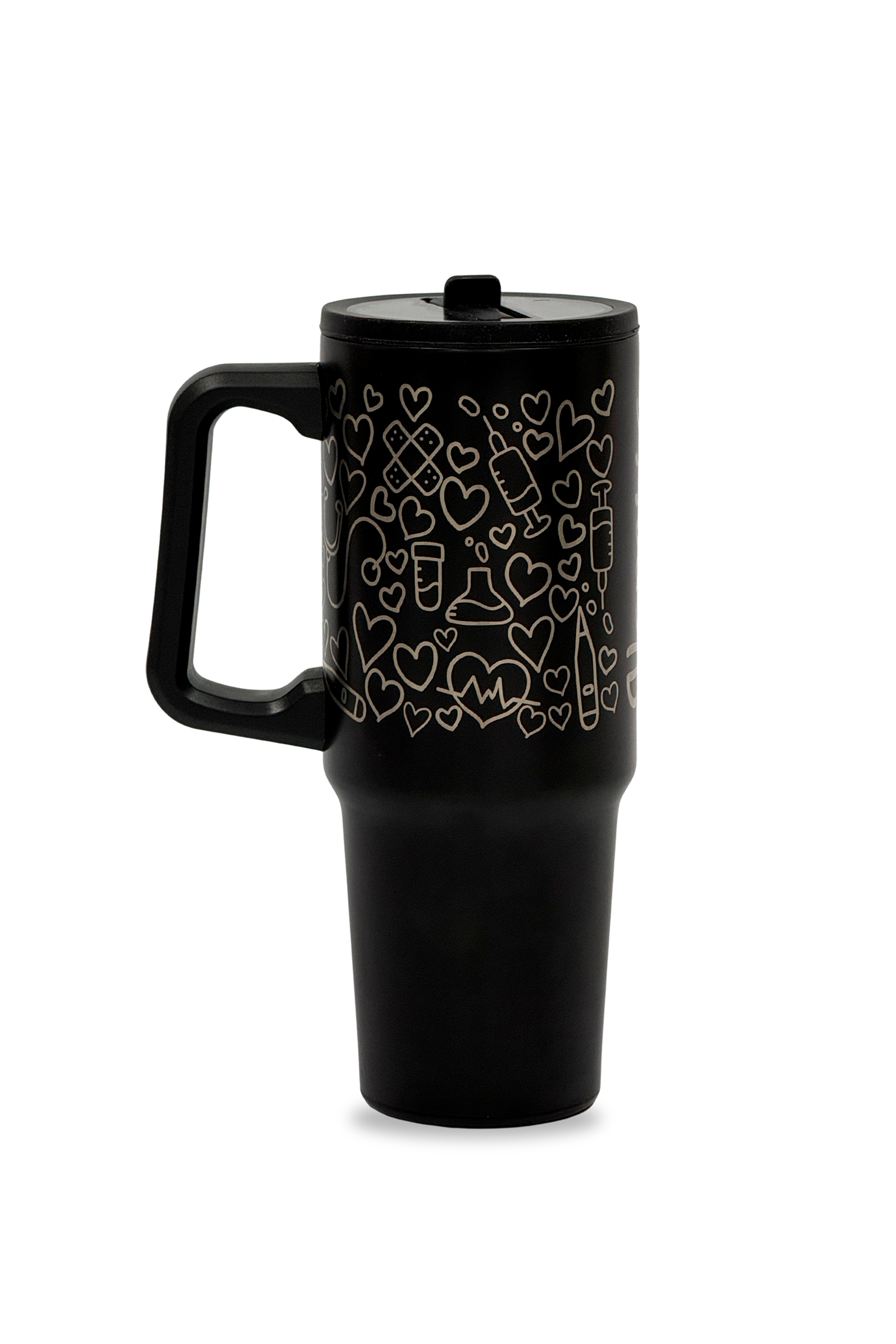 Enfermania Sweet Cake jarre thermique noire 870 ml gravée