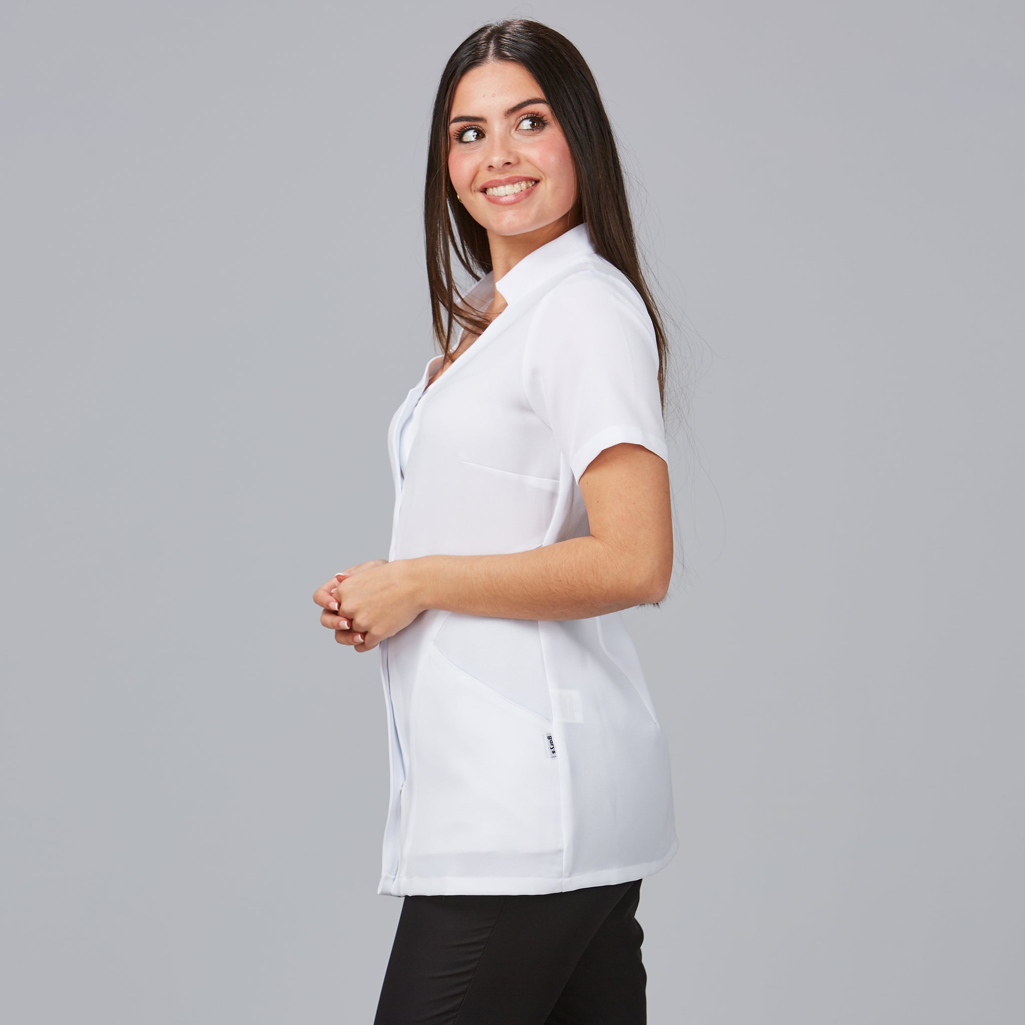Gary's Adelfa blouse esthétique noire manches courtes