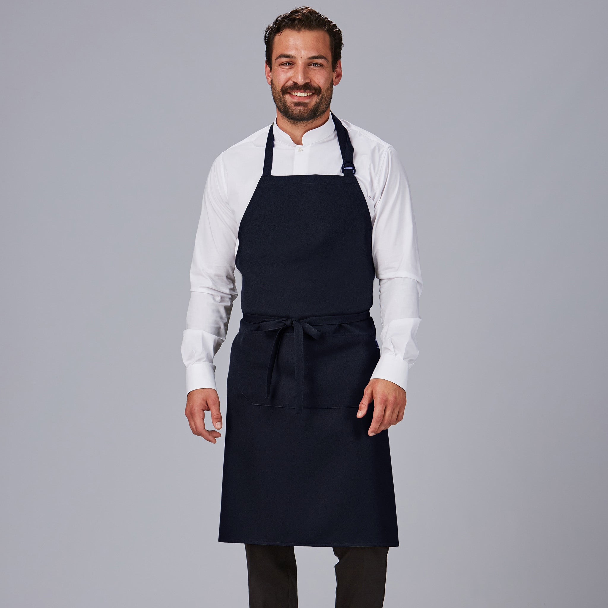 Gary's Aprons Tablier Bavette Noir 90x75 cm Poche Polyester