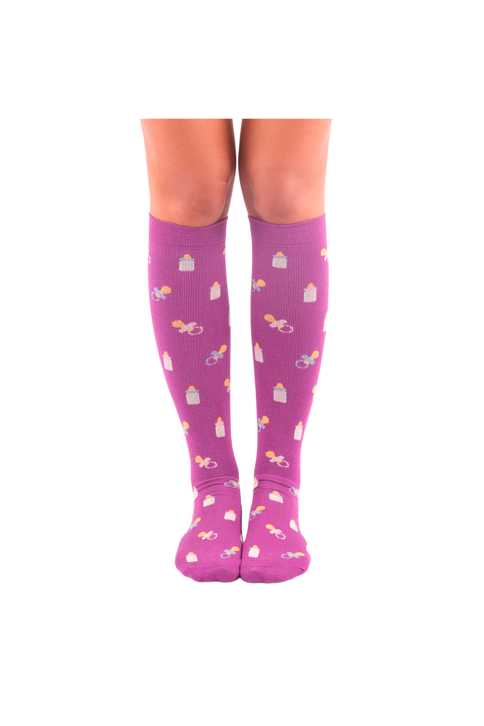 Enfermania Ropa chaussettes compression Maternité lila
