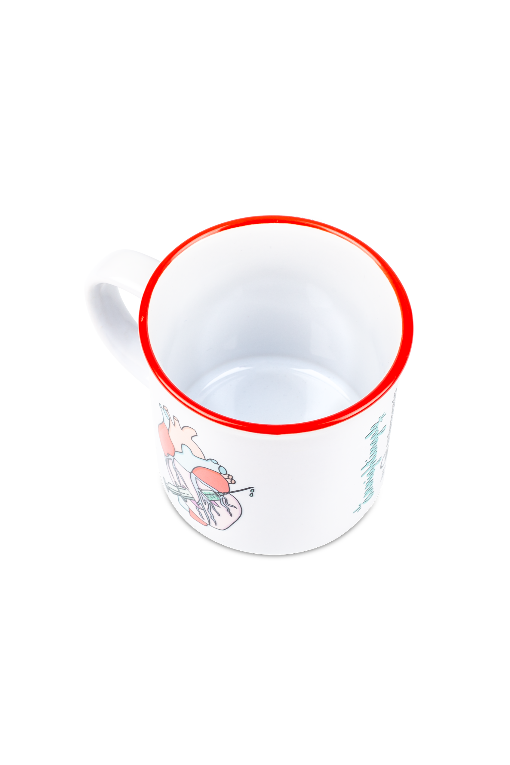 Enfermania Rebelheart mug céramique rouge vintage 300 ml