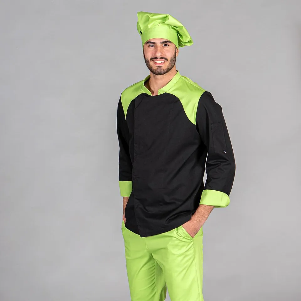 Gary's Velasco Veste cuisine unisexe turquoise croisée Aerosilver