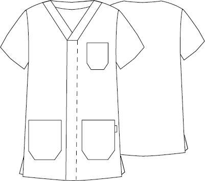 Gary's Edgar blouse homme blanche col V santé homme