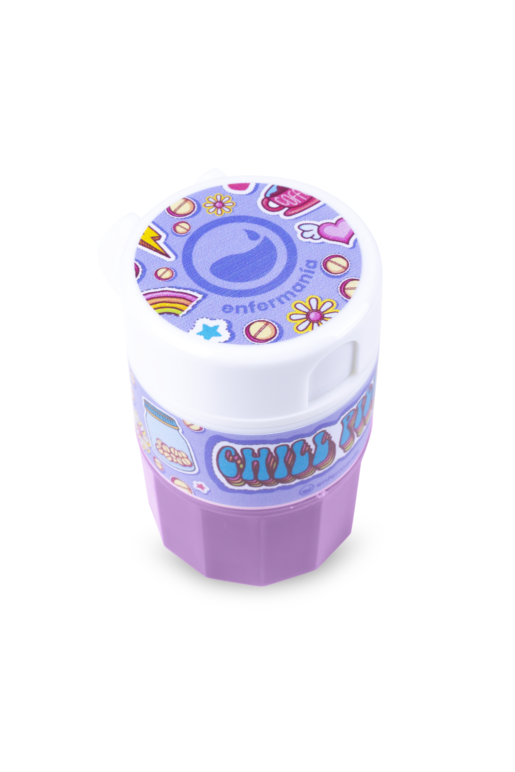Enfermania Accesorios Pill Kit broyeur pilule blanc Chill compact