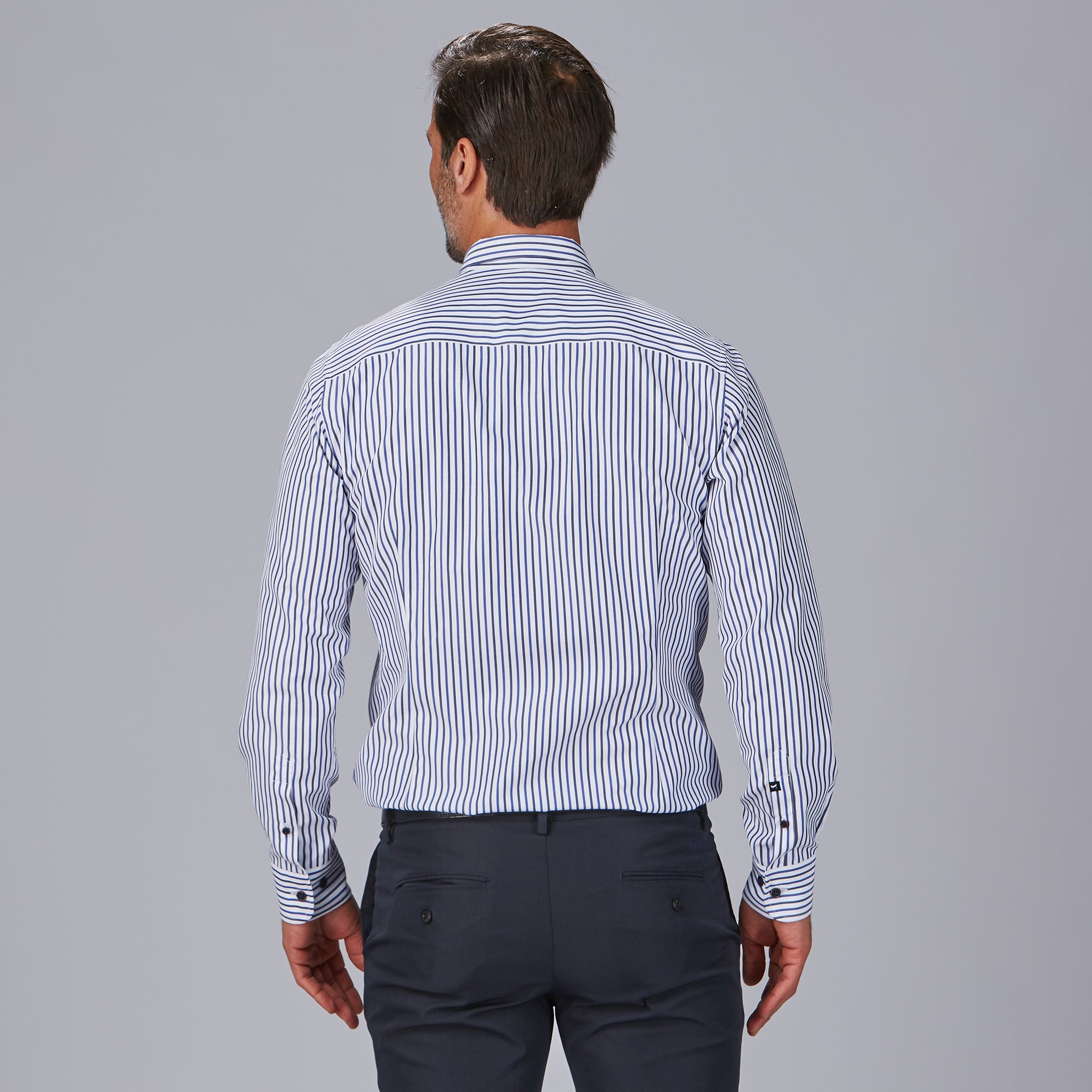 Chemise Gary's Alessandro rayée homme bleu marine M