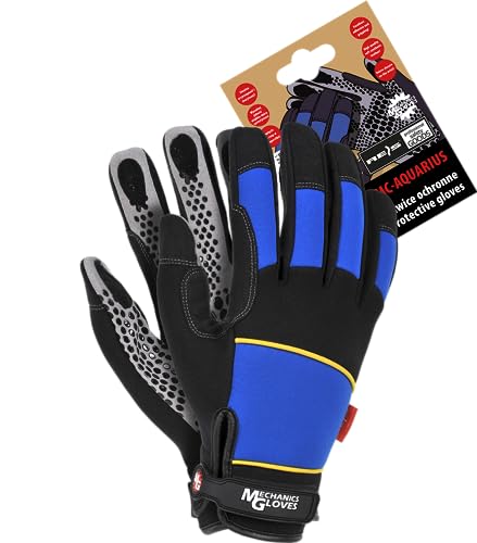 Reis Aquarius Gants Travail Bleu Noir L Lot 12