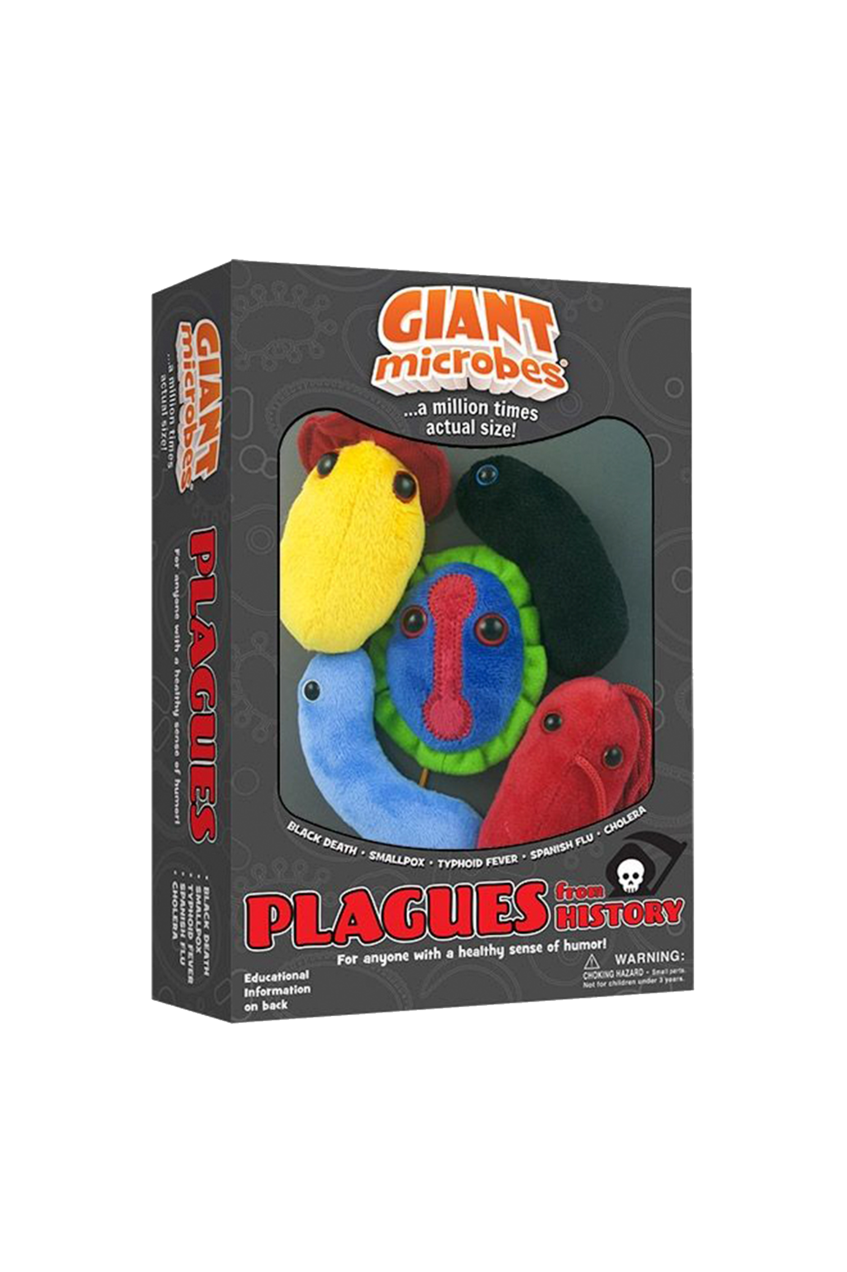 Enfermania Regalos mini Giantmicrobes coffret peluches pestes historiques