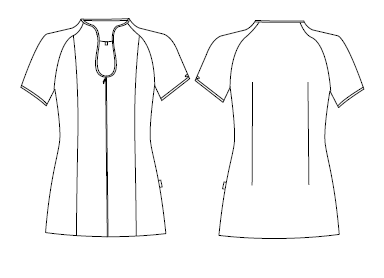 Gary's Tupai blouse esthétique femme blanche zip