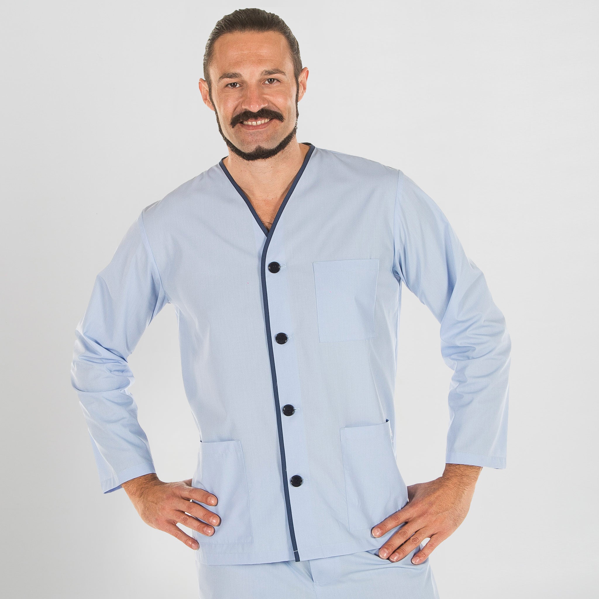 Gary's Sets pyjama médical patient bleu clair blouse pantalon