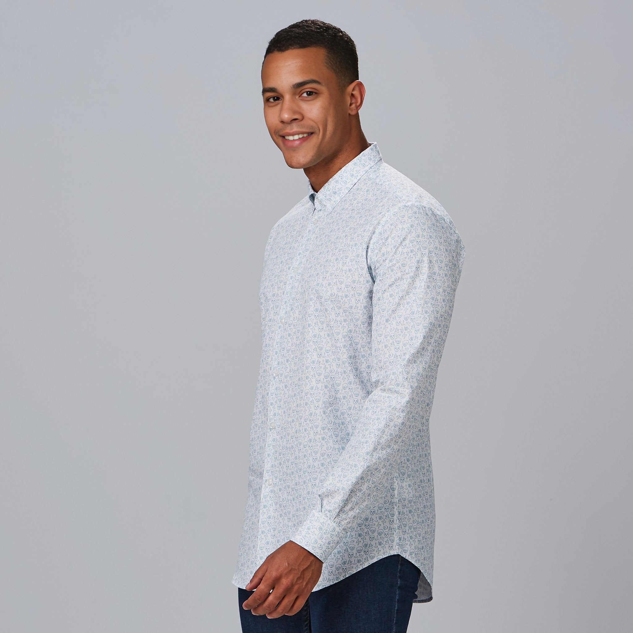 Gary's Filippo Chemise Homme Slim Têtes Bleues Taille M