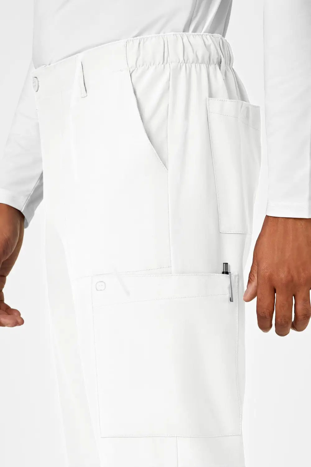Aelin LUCA W123 pantalon de bloc homme blanc microfibre