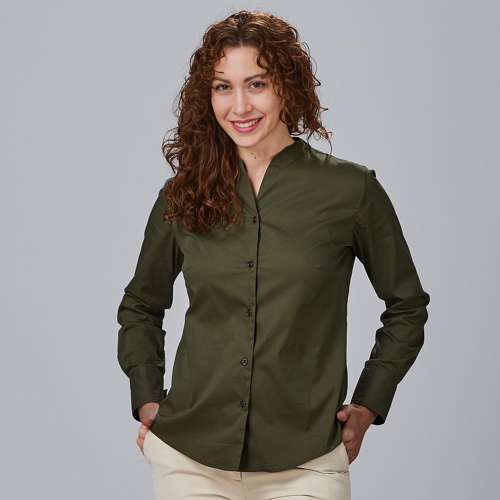 Gary's Rachele chemise travail femme noire stretch coton