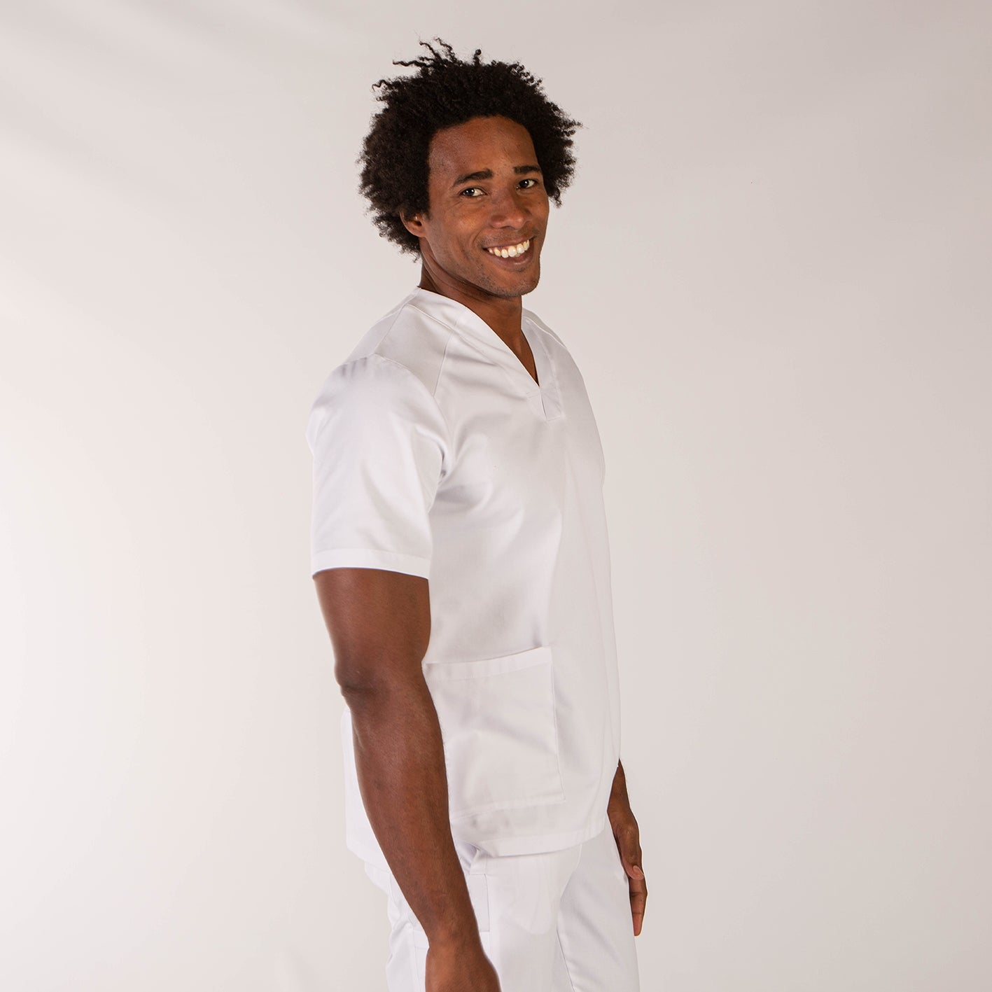 Gary's Denis blouse médicale homme col V blanche
