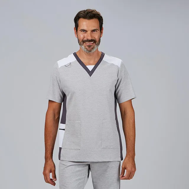 GARY'S Blouses Fidel blouse médicale homme gris perle stretch