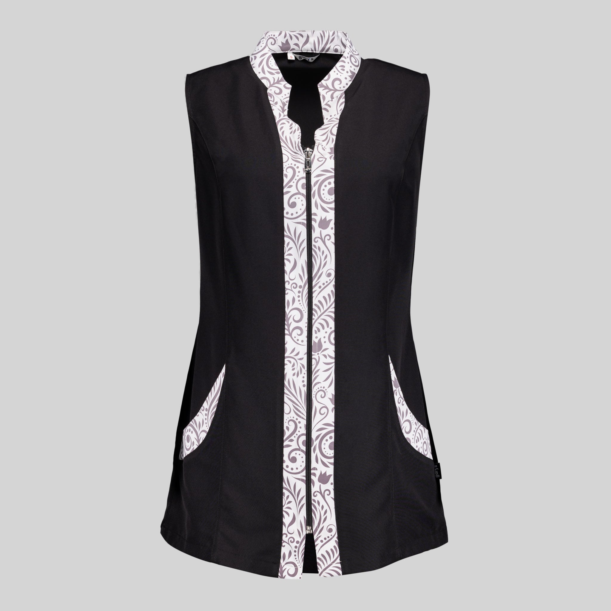 GARY'S Silene blouse femme noire sans manches microfibre