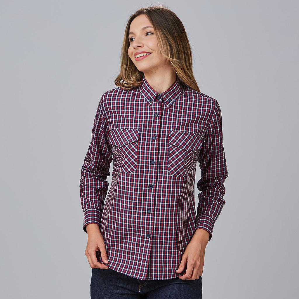 Gary's Caterina chemise carreaux marine femme