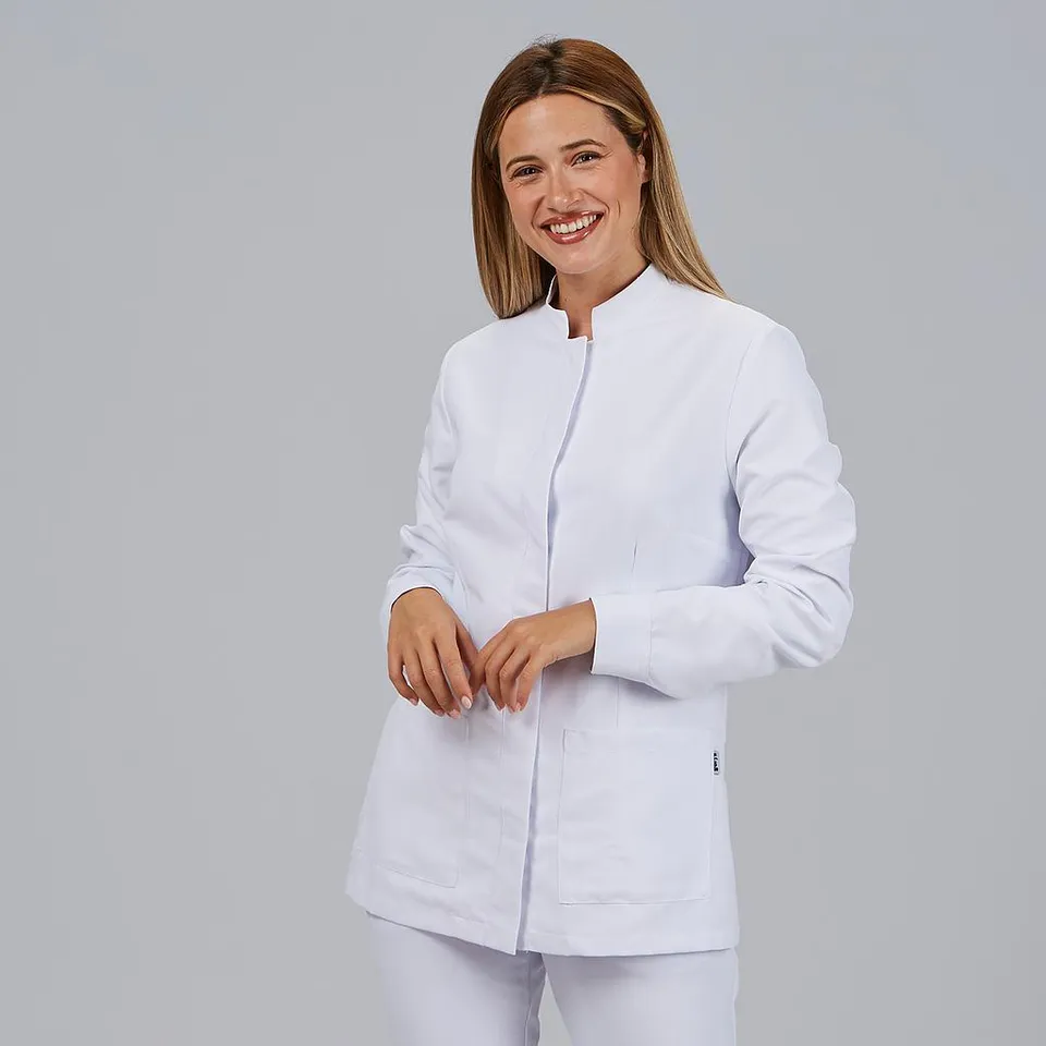 Gary's Katia blouse médicale blanche femme manches longues