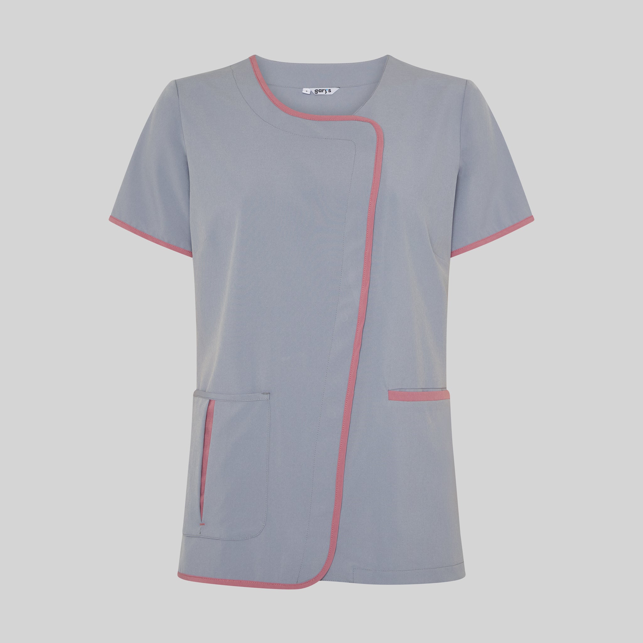 Gary's Blouses blouse médicale gris perle manches courtes