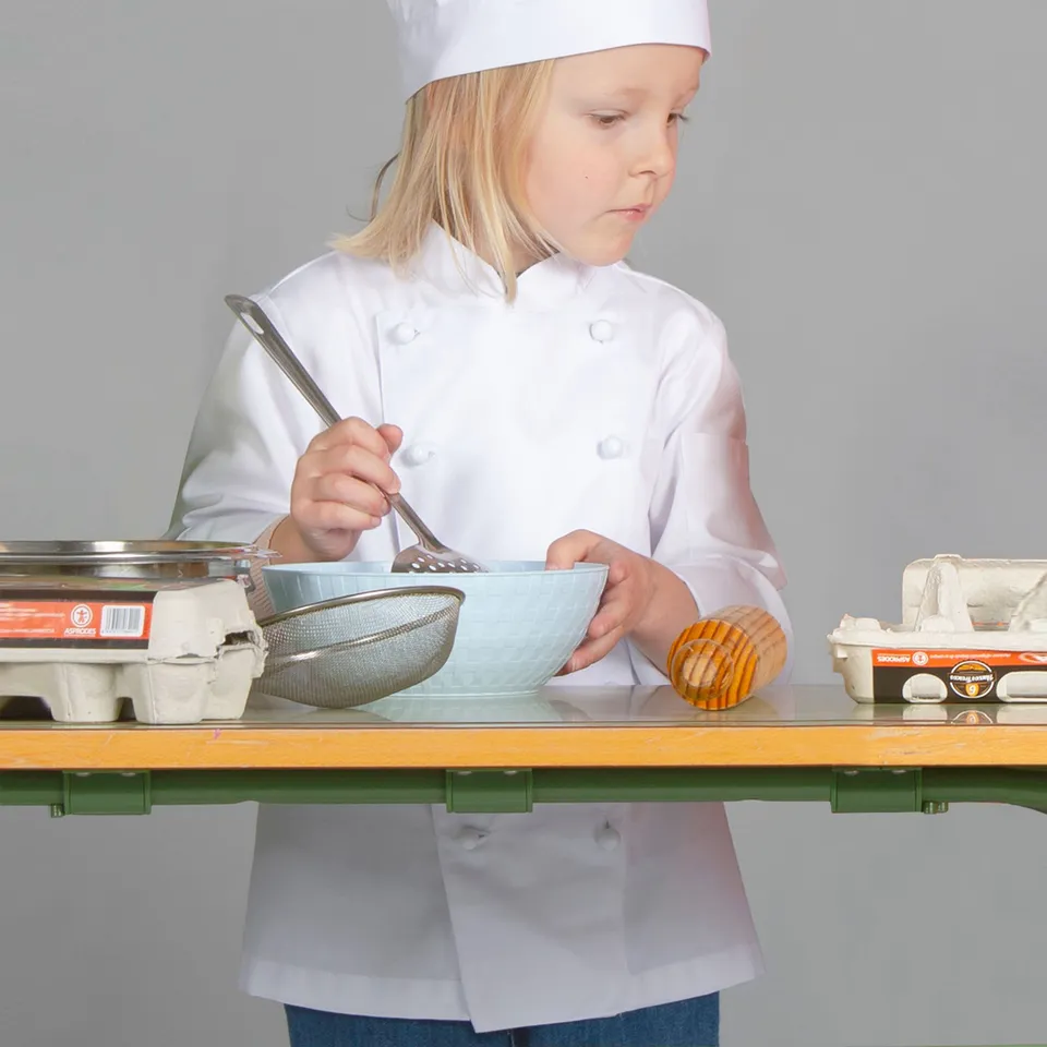 Gary's Veste Chef Enfant Blanc Manches Longues