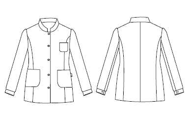 Gary's blouse femme noire col mao manches longues