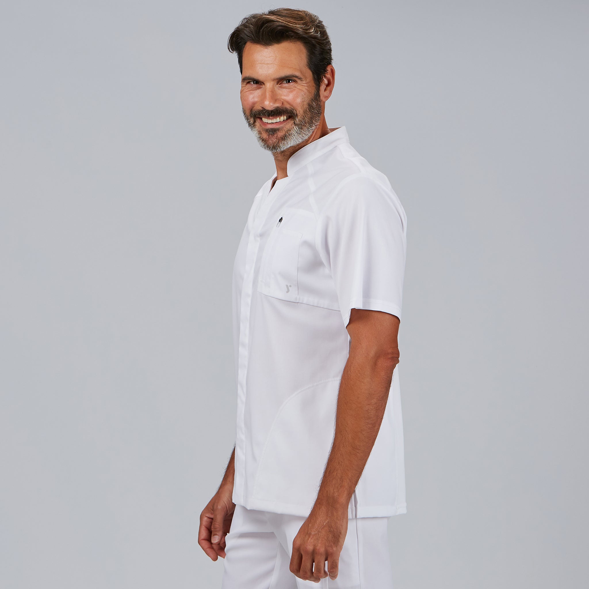 GARY'S Uriel 600087 blouse médicale homme noire manches courtes