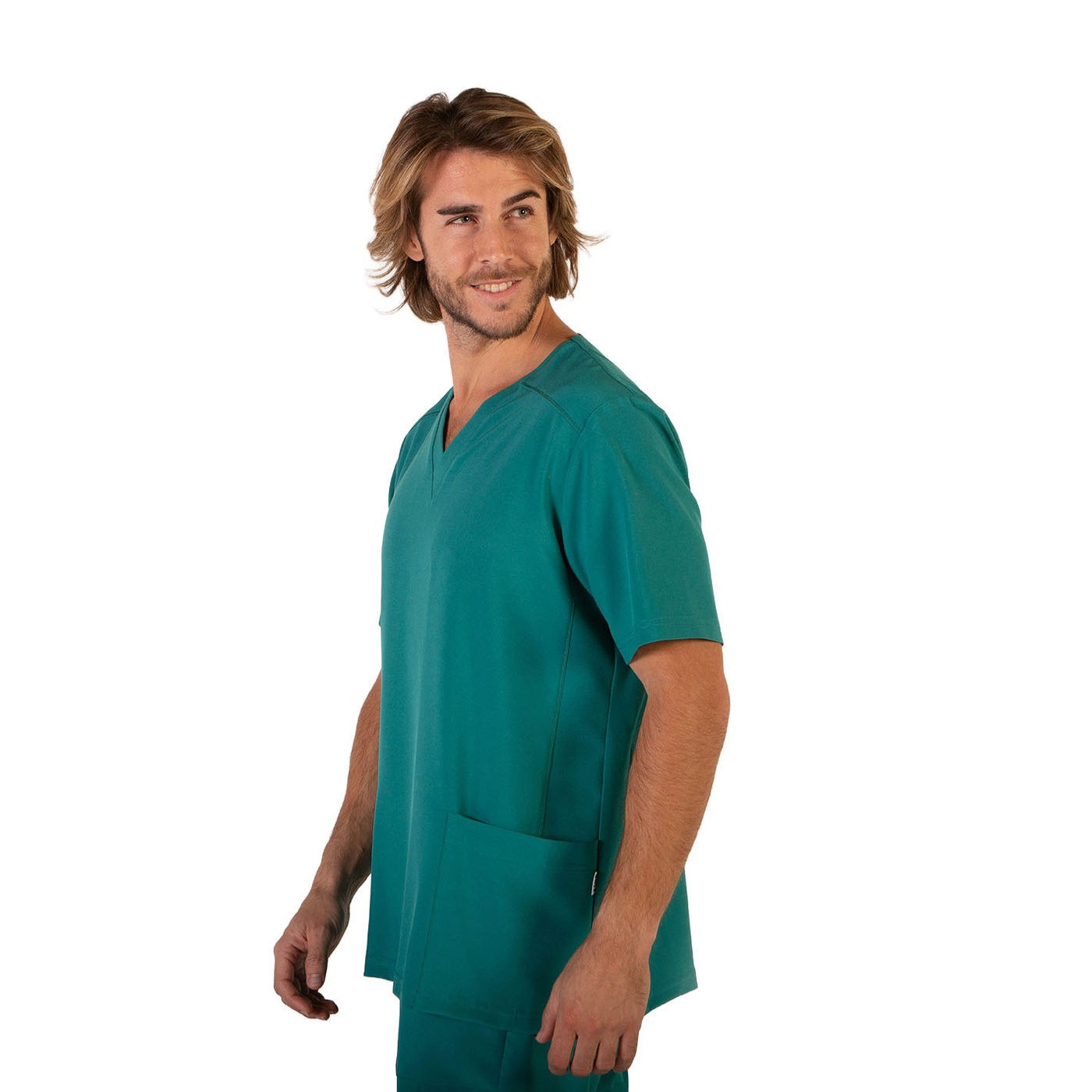 Enfermania Ropa Microfibra 360 blouse homme bleu pétrole taille L