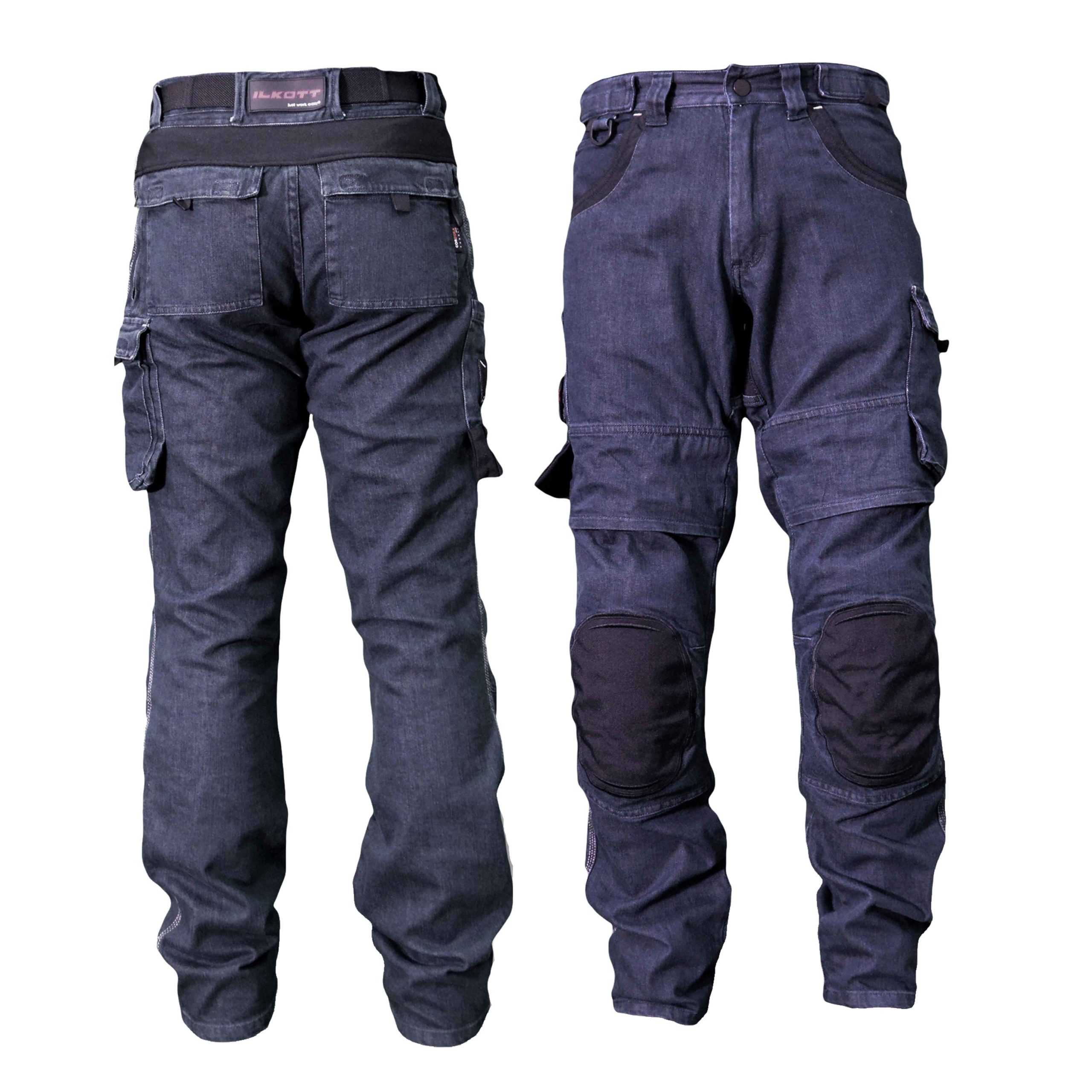 ILKOTT Pantalon Denim travail genouillères stretch déperlant