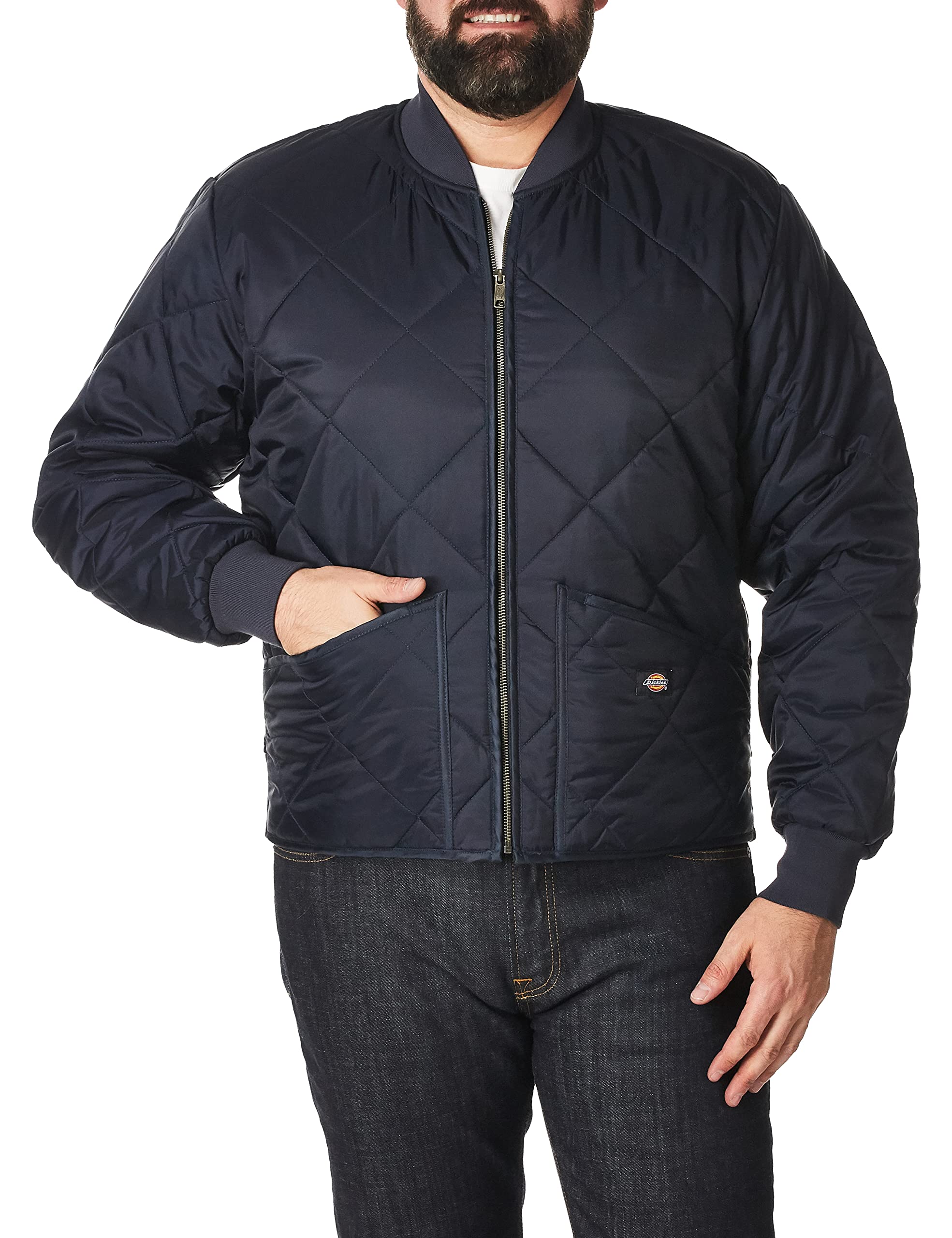 Dickies Diamond Quilted Jacket veste homme bleu marine imperméable