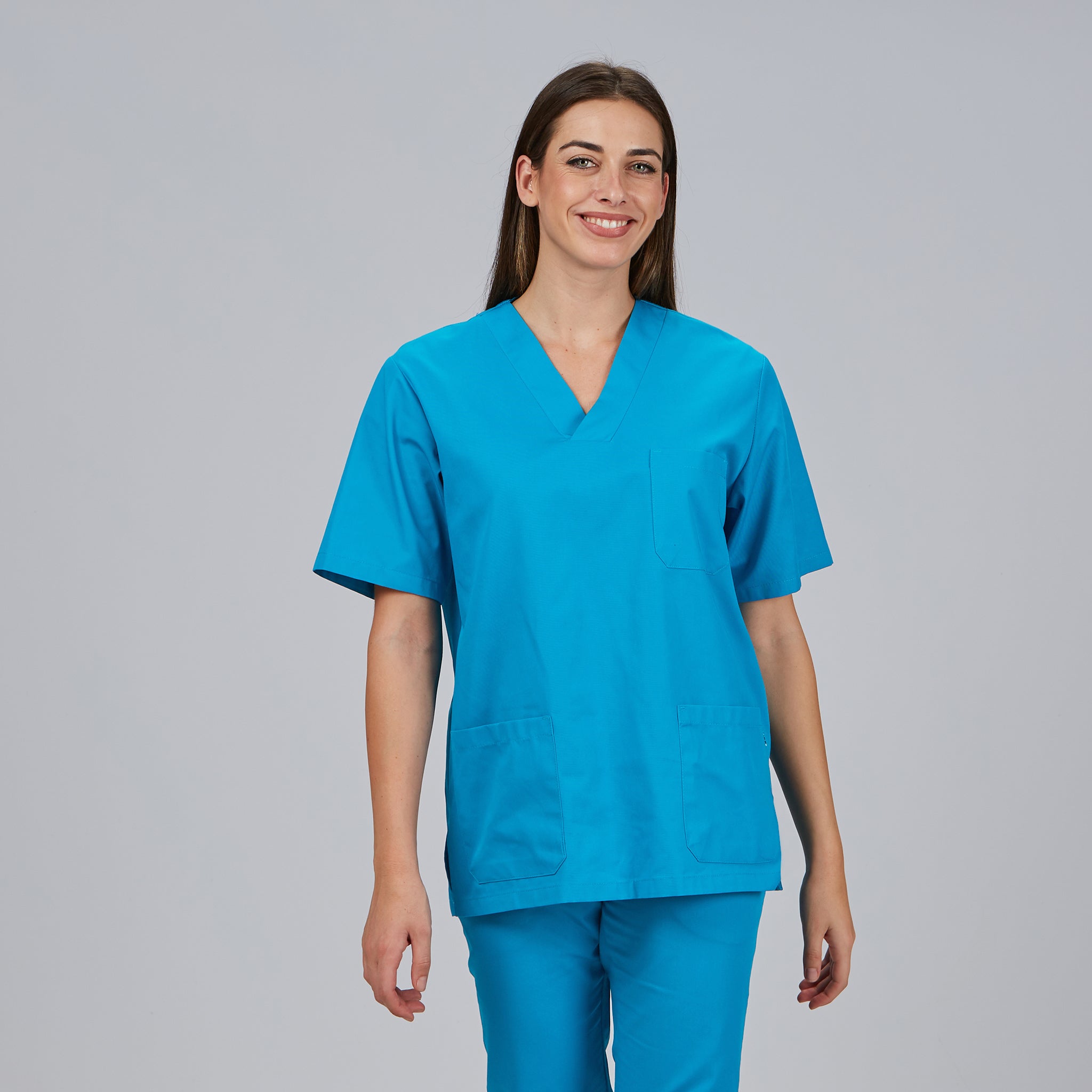 GARY'S Blouse tunique médicale col V noire manches courtes