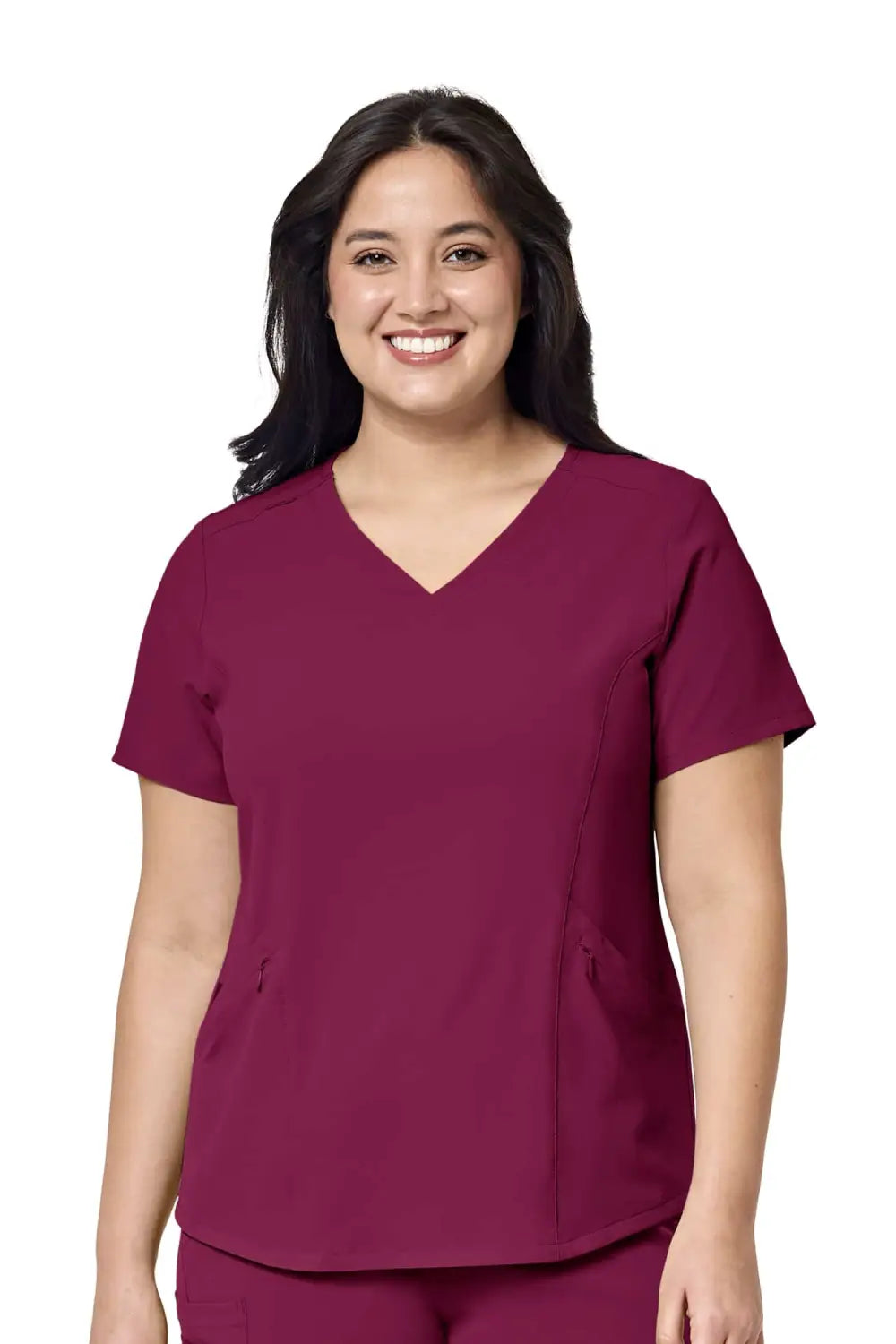 Aelin EMMA Renew Tunique médicale femme bordeaux 4 poches