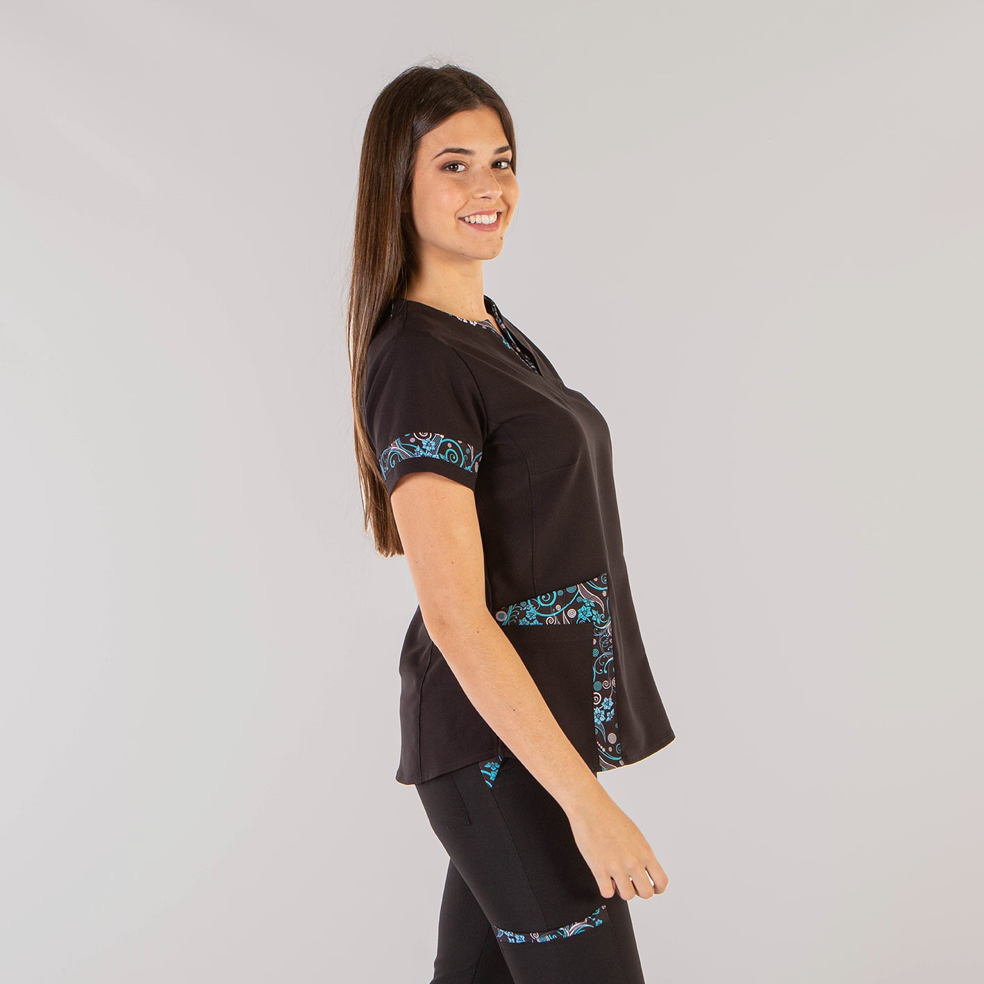 Gary's Blouses Olga blouse médicale femme noire microfibre